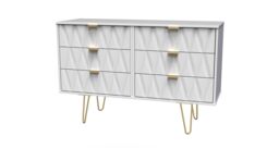 Ready Assembled 2 U Dallas 6 Drawer Chest (Ready Assembled) in White - thumbnail 3