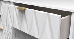 Ready Assembled 2 U Dallas 6 Drawer Chest (Ready Assembled) in White - thumbnail 5