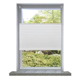 Berkfield Home Plisse Blind 90x100cm White Pleated Blind - Size: 90x100 cm - thumbnail 1