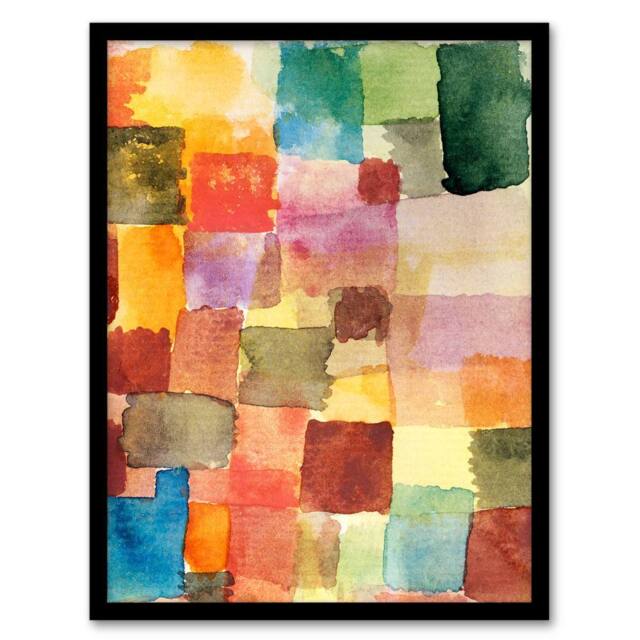 Artery8 Paul Klee Framed Wall Art Untitled II Colourful Abstract Painting - Size: A3 - image 1