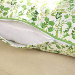 Dibor Meadowbrook Botanical Indoor Chair Sofa Cushion L50 x W50cm in Green - Size: 50 cm x 50 cm - thumbnail 4