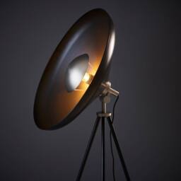 Netlighting 'MILAN' Non Dimmable Contemporary Indoor Free Standing Floor Lamp in Black - thumbnail 4