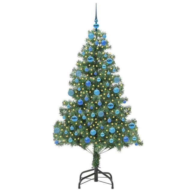 Berkfield Home Lush Christmas Tree with 300 LEDs with Stand Green 180 cm PVC - image 1
