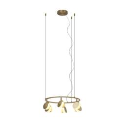 Netlighting Shell 6 Light Pendant Round 30W LED 3000K 1590lm Gold 3yrs Warranty - thumbnail 1
