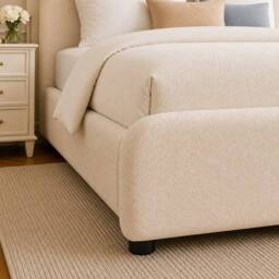PARADISE BEDS LTD Luxury Upholstered Bed Frame with Curved Headboard in Pink - Size: Double - thumbnail 4