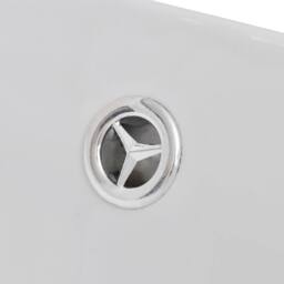 Berkfield Home Luxury Ceramic Basin Oval with Overflow 59 x 38, 5 cm in White - thumbnail 6