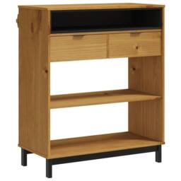 Berkfield Home Beautiful Bar Table FLAM 92x45x110 cm Solid Wood Pine in Brown - Size: 92 x 45 x 110 cm - thumbnail 3