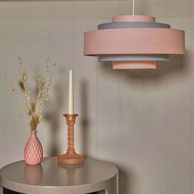 ValueLights Hampshire 5 Tier Pink Ceiling Pendant Shade - image 1