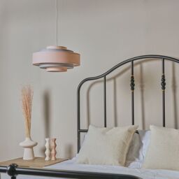 ValueLights Hampshire 5 Tier Pink Ceiling Pendant Shade - thumbnail 3