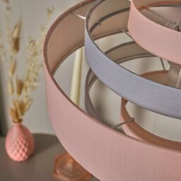 ValueLights Hampshire 5 Tier Pink Ceiling Pendant Shade - thumbnail 4