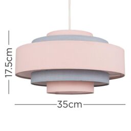 ValueLights Hampshire 5 Tier Pink Ceiling Pendant Shade - thumbnail 6