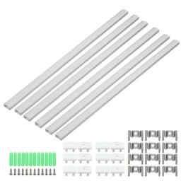 VOGREX 6X U-shape 1 Meter Aluminium Channel For LED Strip Light Cover PVC Profile 5050 in White - thumbnail 1