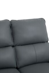 More4Homes Madrid 3 Seater Manual Air Leather Recliner Sofa in Grey - thumbnail 4