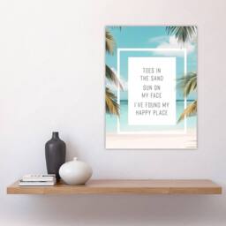 "Artery8 Toes In Sand Sun On Face Beach Found Happy Place Wall Art Print - Size: W12"" x H16""" - thumbnail 4
