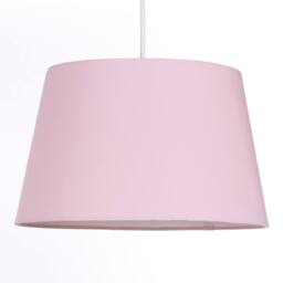 K LIVING Pale Pink Tapered Drum Shade for Ceiling & Table Lamp 14 Inch Shade - thumbnail 2