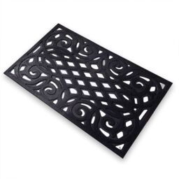 Nicoman Victorian Style Outdoor Door Mat - Heavy Duty Non-Slip Entrance Mat in Black - Size: 40 cm x 60 cm - thumbnail 6