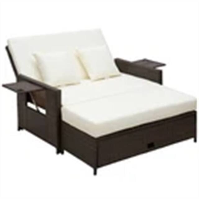 Nordara Garden Rattan Furniture Set 2 Seater in Brown - Size: 100 cm - image 1