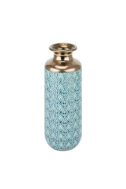 Hill Interiors Seville Collection Paragon Flute Vase in Metallic Gold - image 1