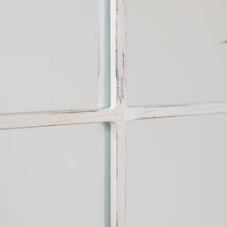 Melody Maison Distressed White Arched Window Wall Mirror - 100cm X 70cm - Size: 100 cm X 70 cm - thumbnail 3