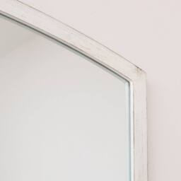 Melody Maison Distressed White Arched Window Wall Mirror - 100cm X 70cm - Size: 100 cm X 70 cm - thumbnail 2
