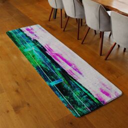 Benjamin Tate Design Fluorescent Countryside Runner Rug in Natural - Size: 67 cm x 230 cm - thumbnail 2