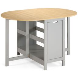 VonHaus Firbeck Folding Dining Table & Chair Set 4 in Grey - thumbnail 9