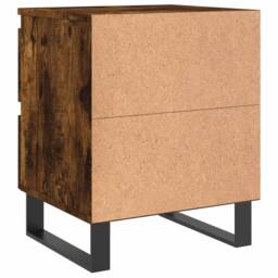 Berkfield Home Bedside Cabinet Smoked Oak 40x35x50 cm Engineered Wood in Brown - Size: 40 x 35 x 50 cm - thumbnail 8