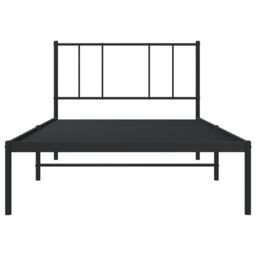 Berkfield Home Metal Bed Frame with Headboard Black 100x190 cm - thumbnail 6