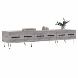 Berkfield Home TV Cabinet Grey Sonoma 150x36x30 cm Engineered Wood - Size: 150 x 36 x 30 cm - thumbnail 1