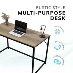 KORVIXA Desk Computer PC Laptop Home Office Work desk in Grey - Size: 100 cm x 100 cm - thumbnail 3