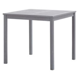 Berkfield Home Garden Table Grey 80x80x74 cm Solid Acacia Wood - Size: 80 x 80 x 74 cm - thumbnail 2