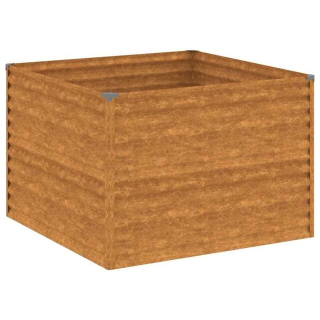 Berkfield Home Garden Raised Bed 100x100x69 cm Corten Steel in Brown - Size: 100 x 100 x 69 cm - image 1