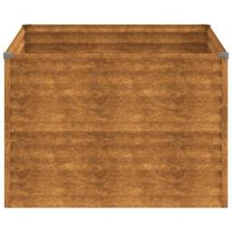 Berkfield Home Garden Raised Bed 100x100x69 cm Corten Steel in Brown - Size: 100 x 100 x 69 cm - thumbnail 4