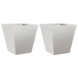 Berkfield Home Garden Planters 30x30x30 cm 2 pcs Stainless Steel in Silver - Size: 30 x 30 x 30 cm - thumbnail 3