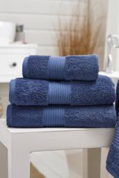Deyongs Bliss Pima Supersoft Fluffy Cotton 650gsm Towels in Dark Blue - thumbnail 1