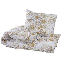 Berkfield Home Elegant Duvet Cover Set White & Brown 200x220 cm Cotton