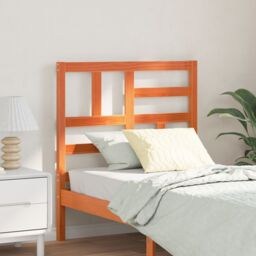 Berkfield Home Bed Headboard Wax brown 105.5 x 4 x 104 cm Solid pine wood - thumbnail 1
