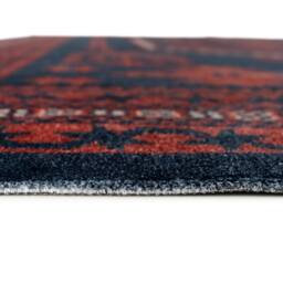 Kukoon Blue Red Low Pile Traditional Persian Velvet Texture Area Rug - Size: 80 cm x 150 cm - thumbnail 9