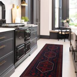 Kukoon Blue Red Low Pile Traditional Persian Velvet Texture Area Rug - Size: 80 cm x 150 cm - thumbnail 6