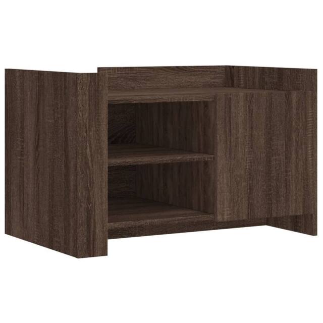 Berkfield Home Coffee Table Brown oak 80x50x50 cm Engineered Wood - Size: 80 x 50 x 50 cm - image 1