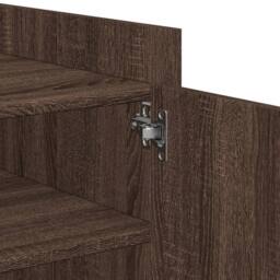 Berkfield Home Coffee Table Brown oak 80x50x50 cm Engineered Wood - Size: 80 x 50 x 50 cm - thumbnail 9