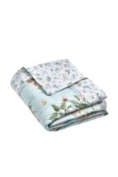 Catherine Lansfield 'Avebury Floral' Reversible Quilted Bedspread in Duck Egg Blue - thumbnail 4