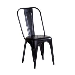 IH Design Franciscan Metal Chair Black Upcycled Industrial Vintage Mintis Pair - thumbnail 2