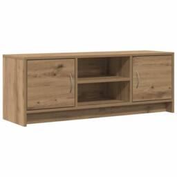 Berkfield Home TV Cabinet Artisan Oak 102x30x37.5 cm Engineered Wood in Brown