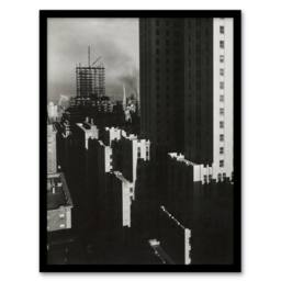 Artery8 NY City View from the Shelton Stieglitz Framed Wall Art Print in Grey - Size: A4 - thumbnail 1