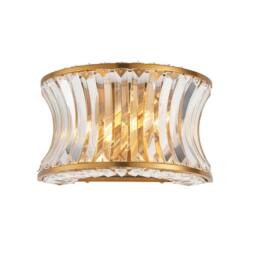 Netlighting Vittoria Wall Lamp Warm Brass Plate Crystal & Clear Glass in Yellow - thumbnail 1