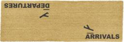 Artsy Mats Arrivals Departures Coir Doormat (120 x 40cm) in Brown - Size: 40 cm x 120 cm - thumbnail 4