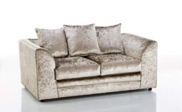 Snugg Furniture UK Limited (3+2 Seater) Aurora Crushed Velvet 3 & 2 Seater Sofa in Light Beige - thumbnail 3