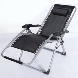 Nordara 1PCS Camping Chairs Lightweight Folding Zero Gravity Reclining Lounger in Black - thumbnail 7