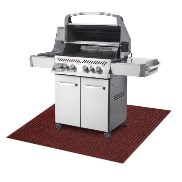 RugsX Protective Grill Mat Rug in Red - Size: 100 cm x 150 cm - image 1